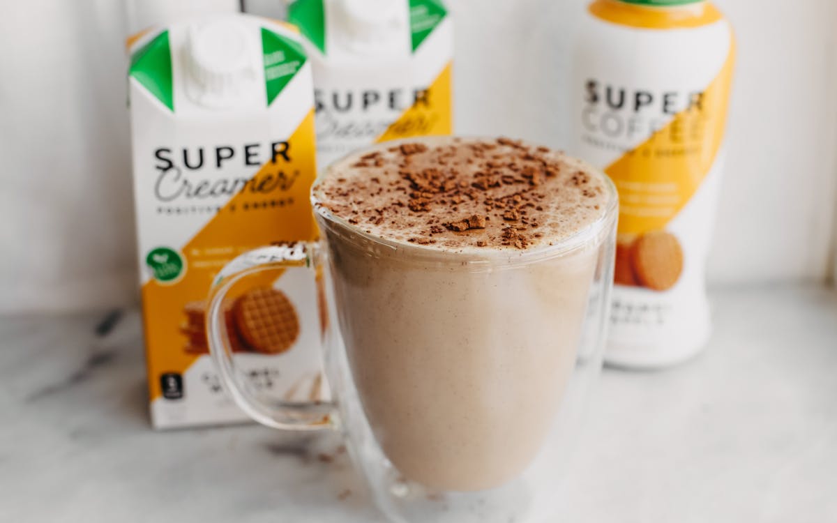 High Protein Caramel Waffle Breakfast Shake