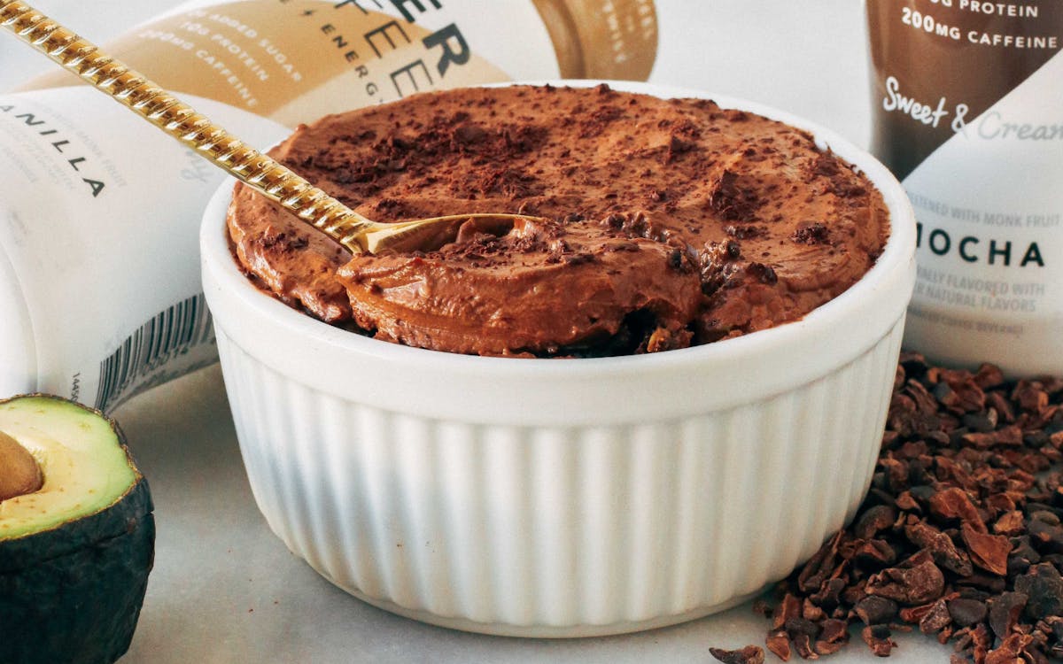 Healthier Chocolate Mug Cake With Creamy Avocado Frosting