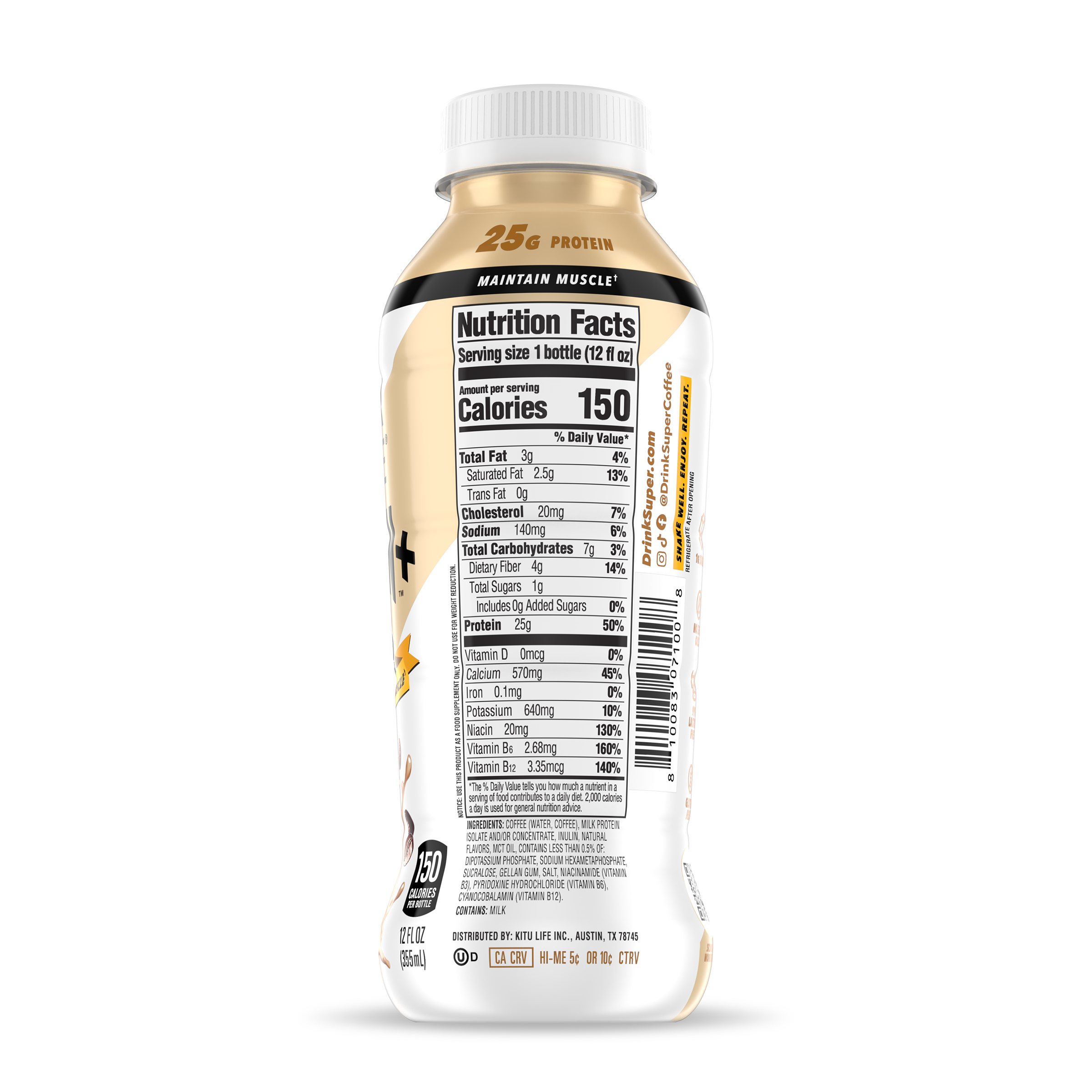 Vanilla Super Coffee Protein+ 12oz